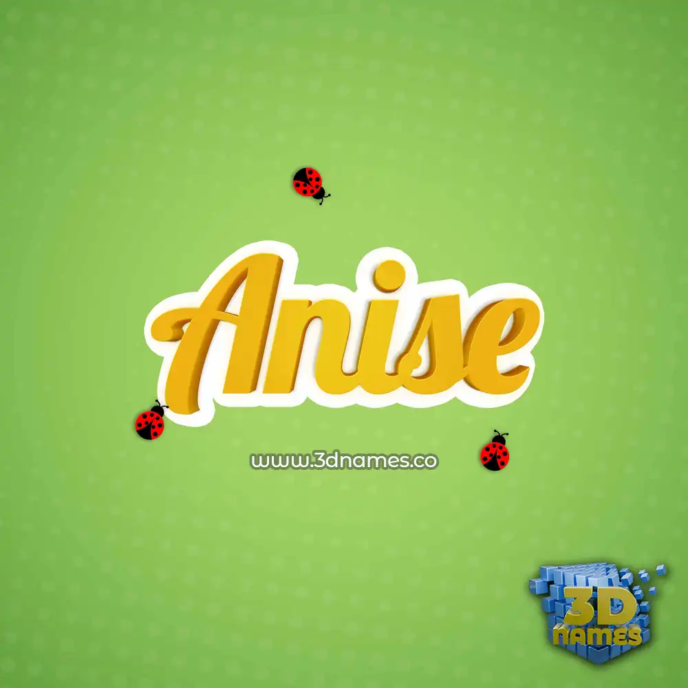 anise in Ladybugs style - 3D name wallpaper