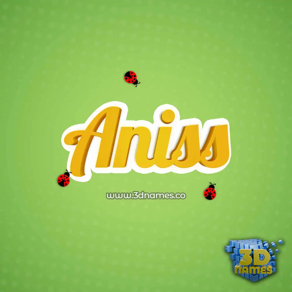 aniss in Ladybugs style - 3D name wallpaper