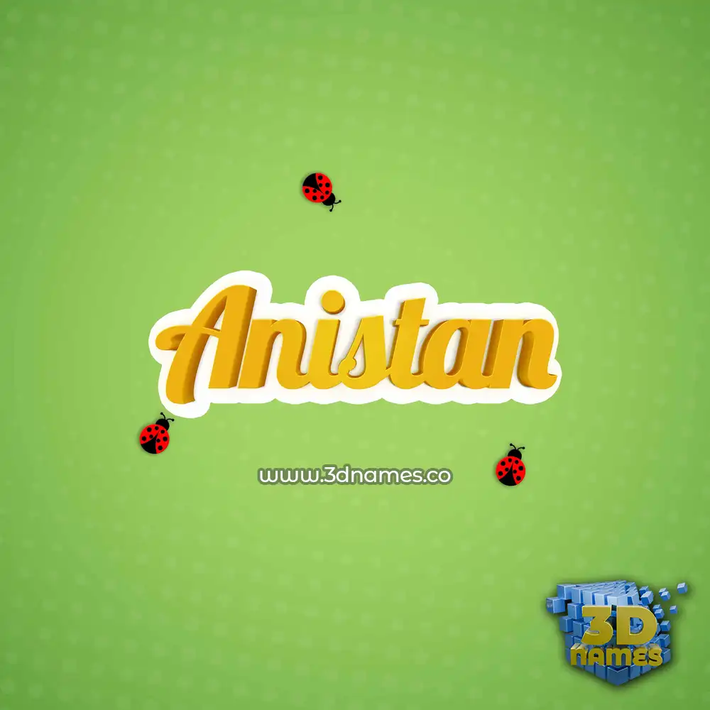 anistan in Ladybugs style - 3D name wallpaper