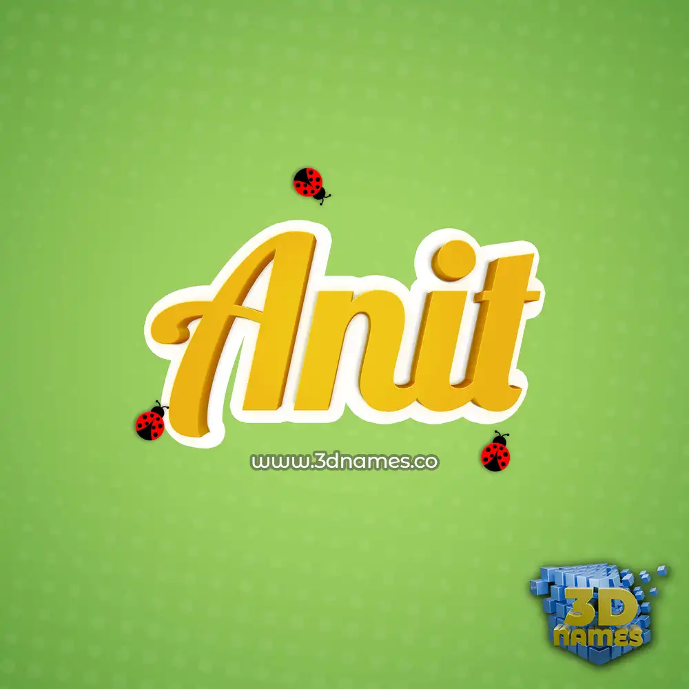 anit in Ladybugs style - 3D name wallpaper