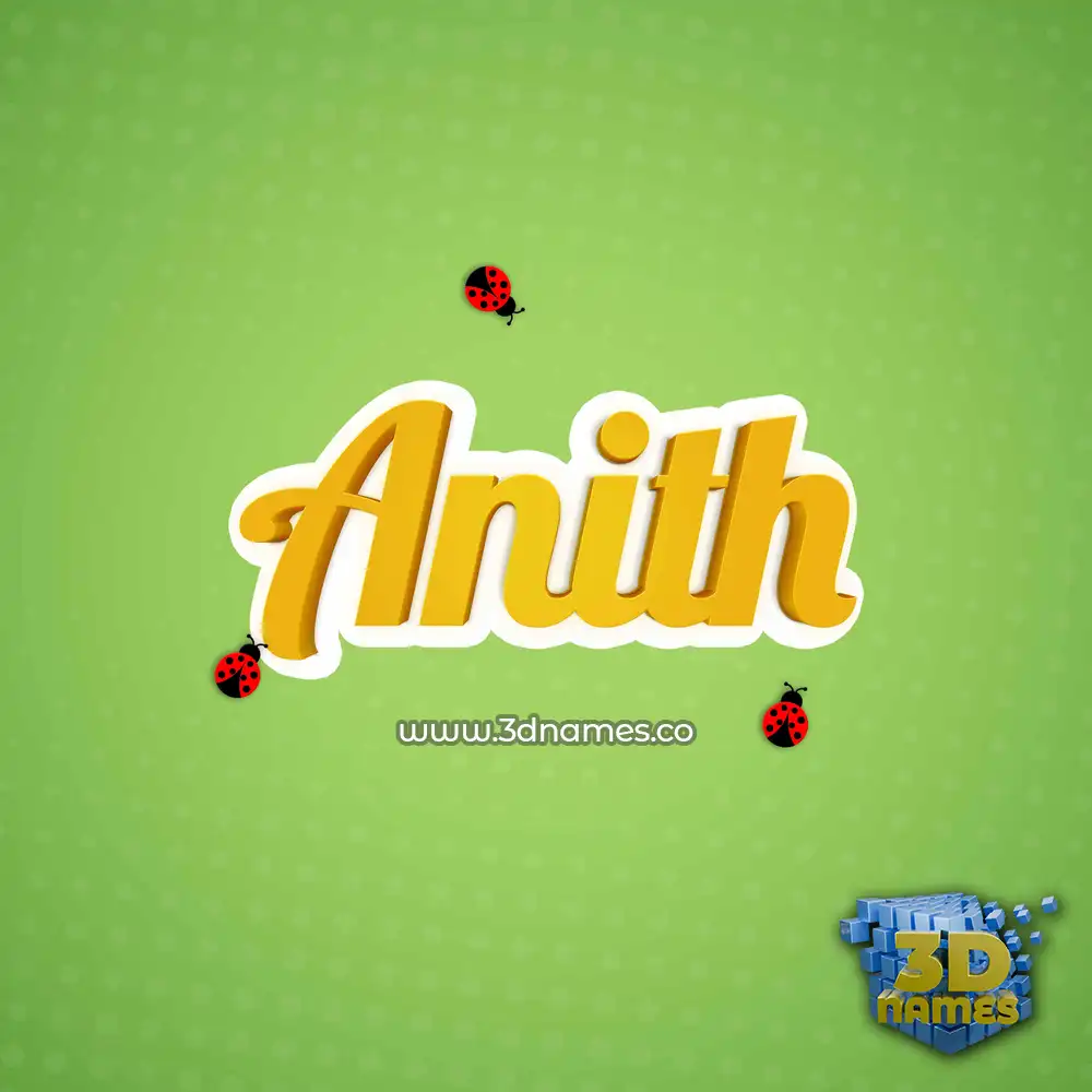 anith in Ladybugs style - 3D name wallpaper