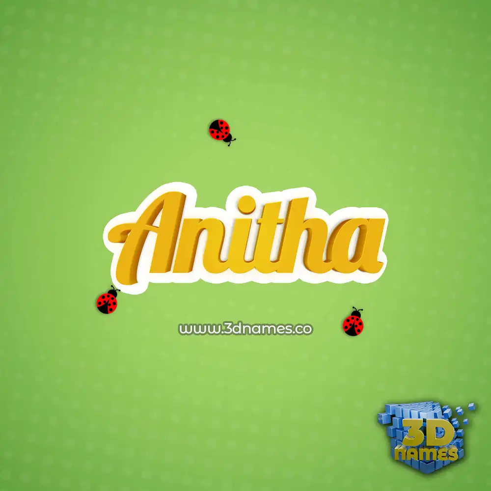 anitha in Ladybugs style - 3D name wallpaper