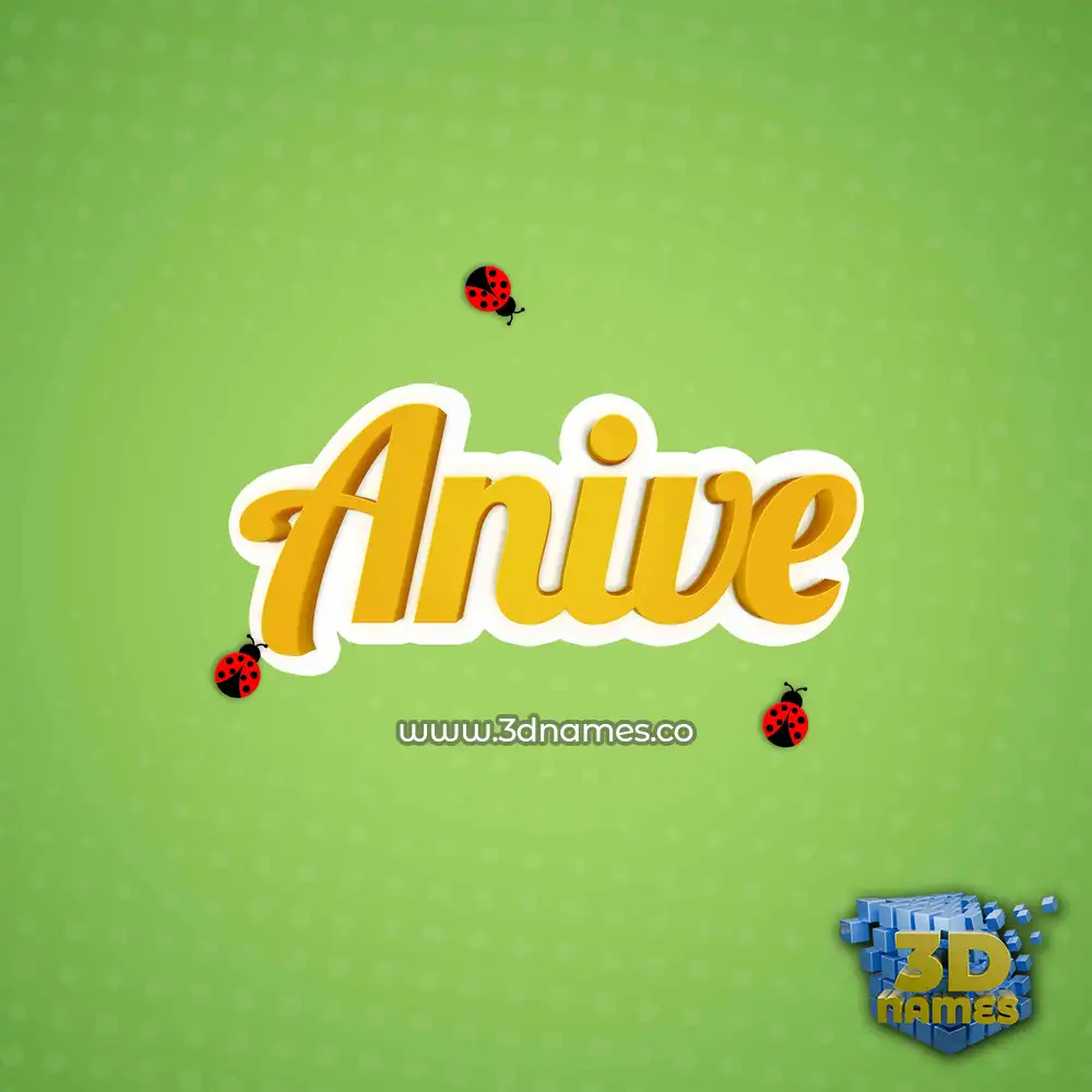 anive in Ladybugs style - 3D name wallpaper