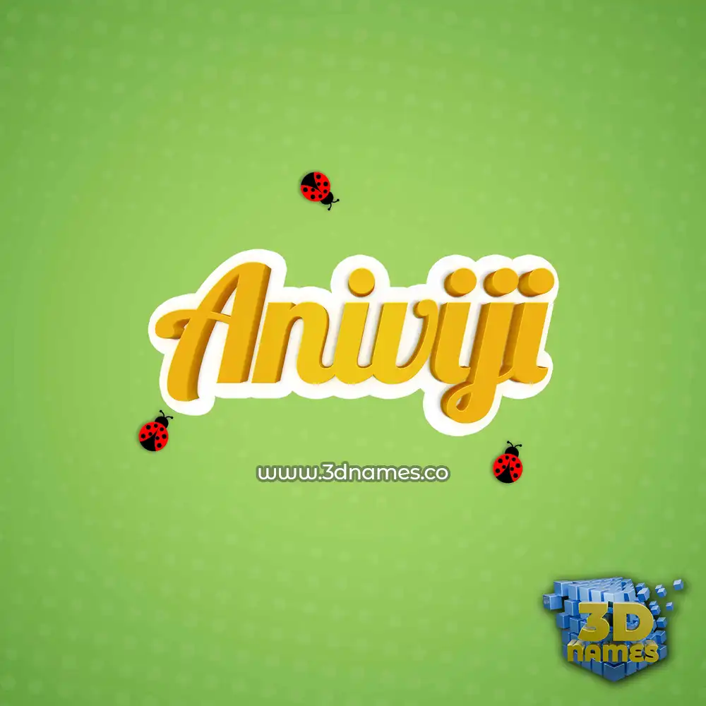 aniviji in Ladybugs style - 3D name wallpaper