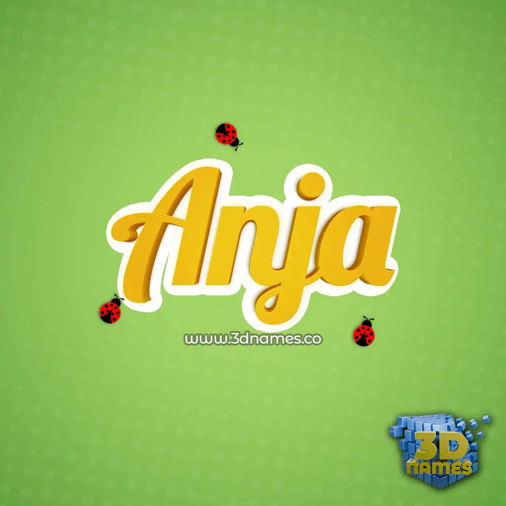 anja in Ladybugs style - 3D name wallpaper
