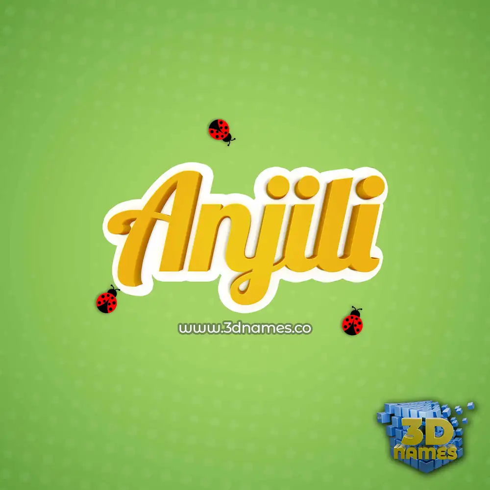 anjili in Ladybugs style - 3D name wallpaper