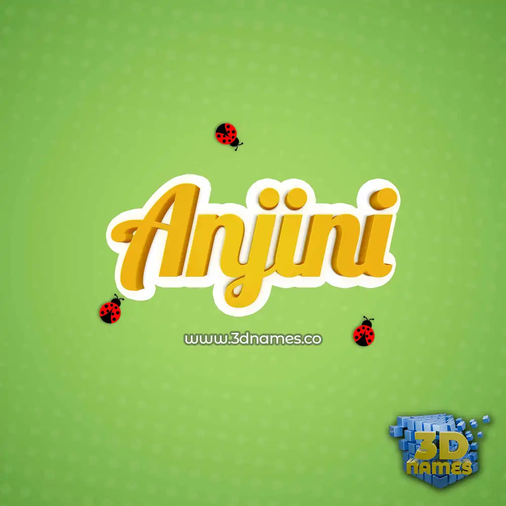 anjini in Ladybugs style - 3D name wallpaper