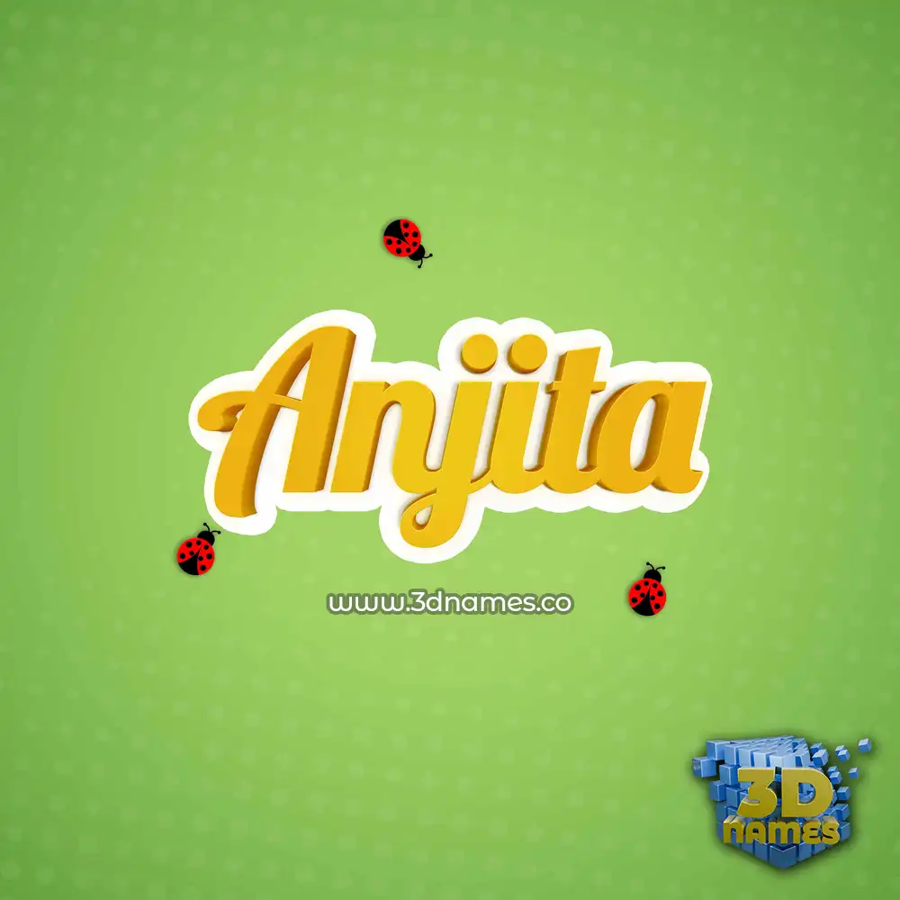 anjita in Ladybugs style - 3D name wallpaper