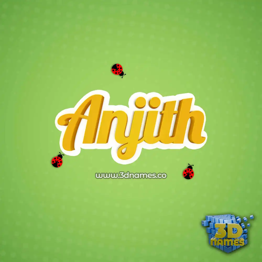 anjith in Ladybugs style - 3D name wallpaper