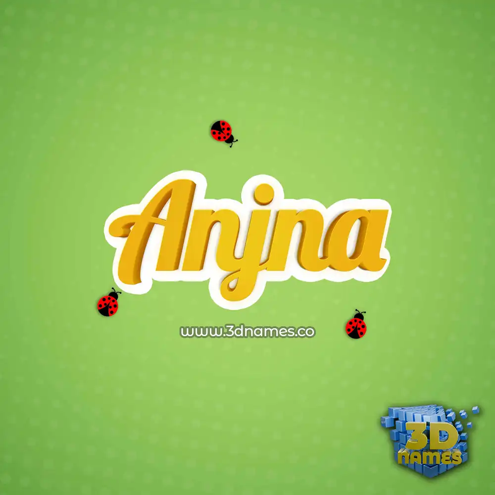 anjna in Ladybugs style - 3D name wallpaper