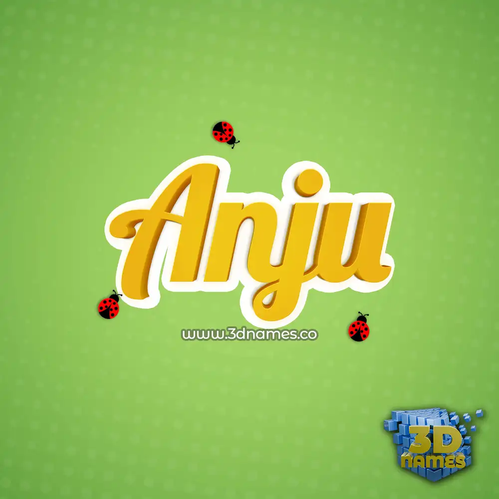 anju in Ladybugs style - 3D name wallpaper