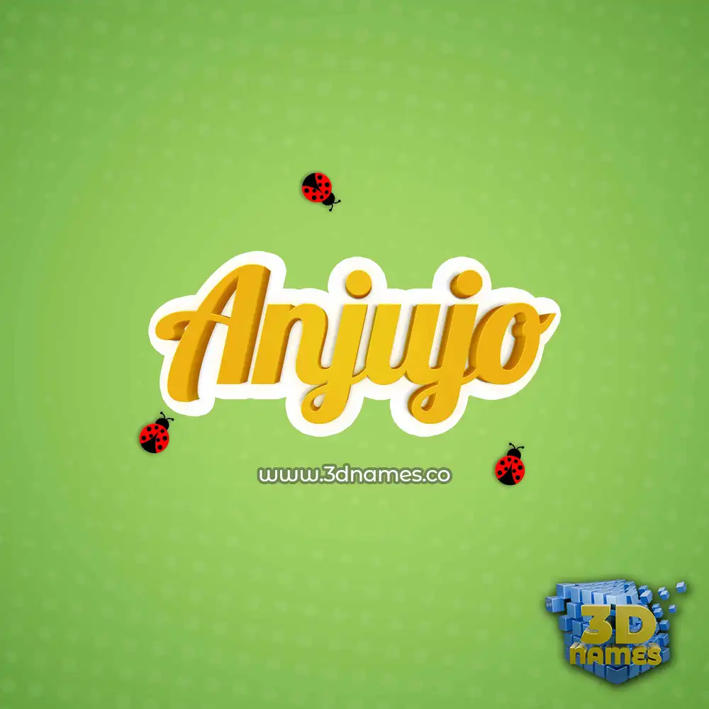 anjujo in Ladybugs style - 3D name wallpaper