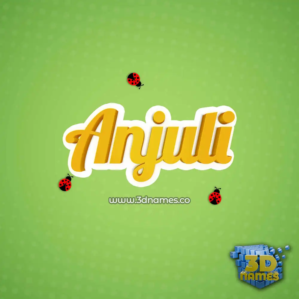 anjuli in Ladybugs style - 3D name wallpaper