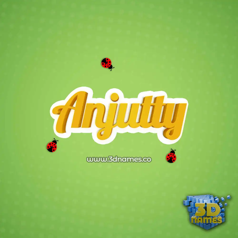 anjutty in Ladybugs style - 3D name wallpaper