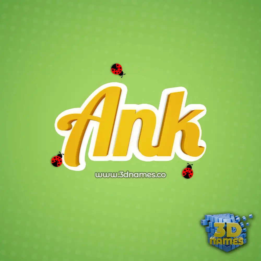 ank in Ladybugs style - 3D name wallpaper