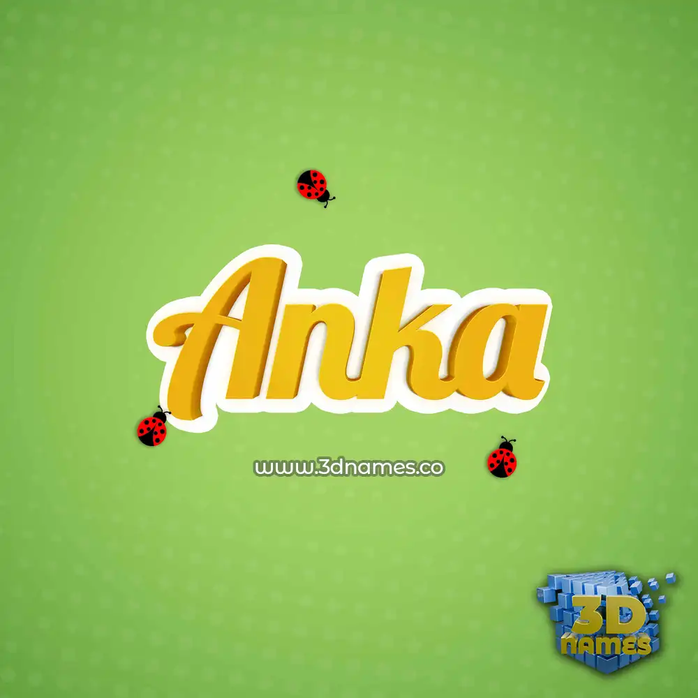 anka in Ladybugs style - 3D name wallpaper