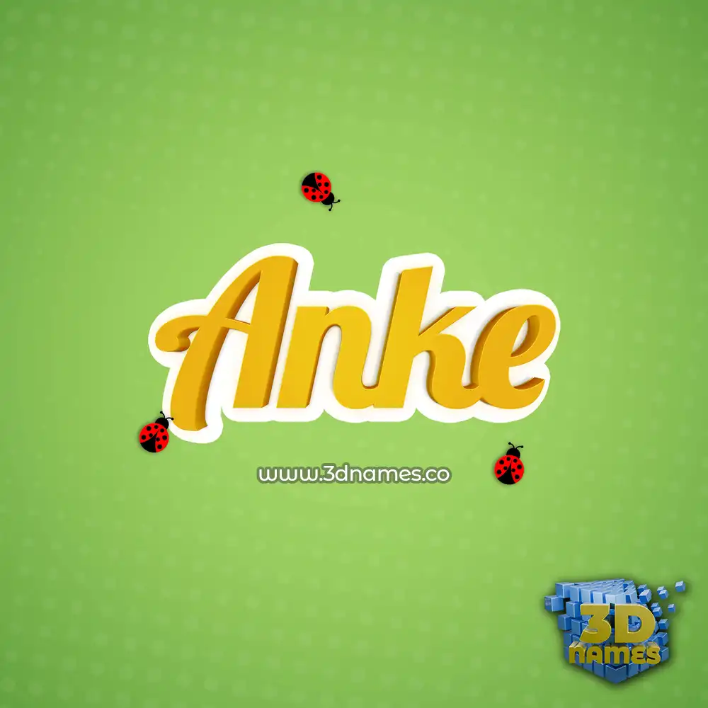 anke in Ladybugs style - 3D name wallpaper