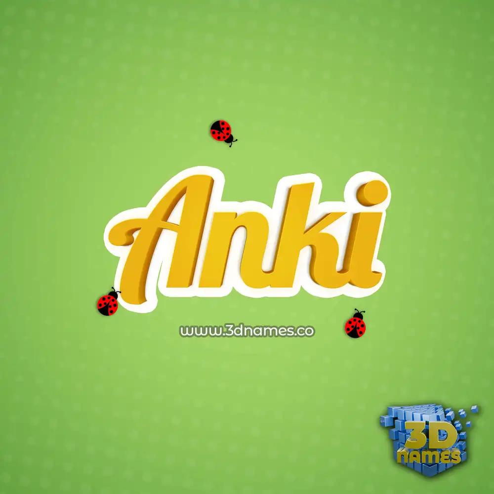 anki in Ladybugs style - 3D name wallpaper