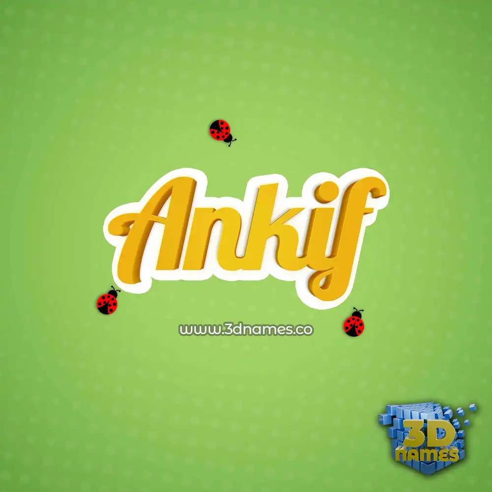 ankif in Ladybugs style - 3D name wallpaper