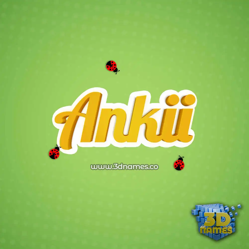 ankii in Ladybugs style - 3D name wallpaper