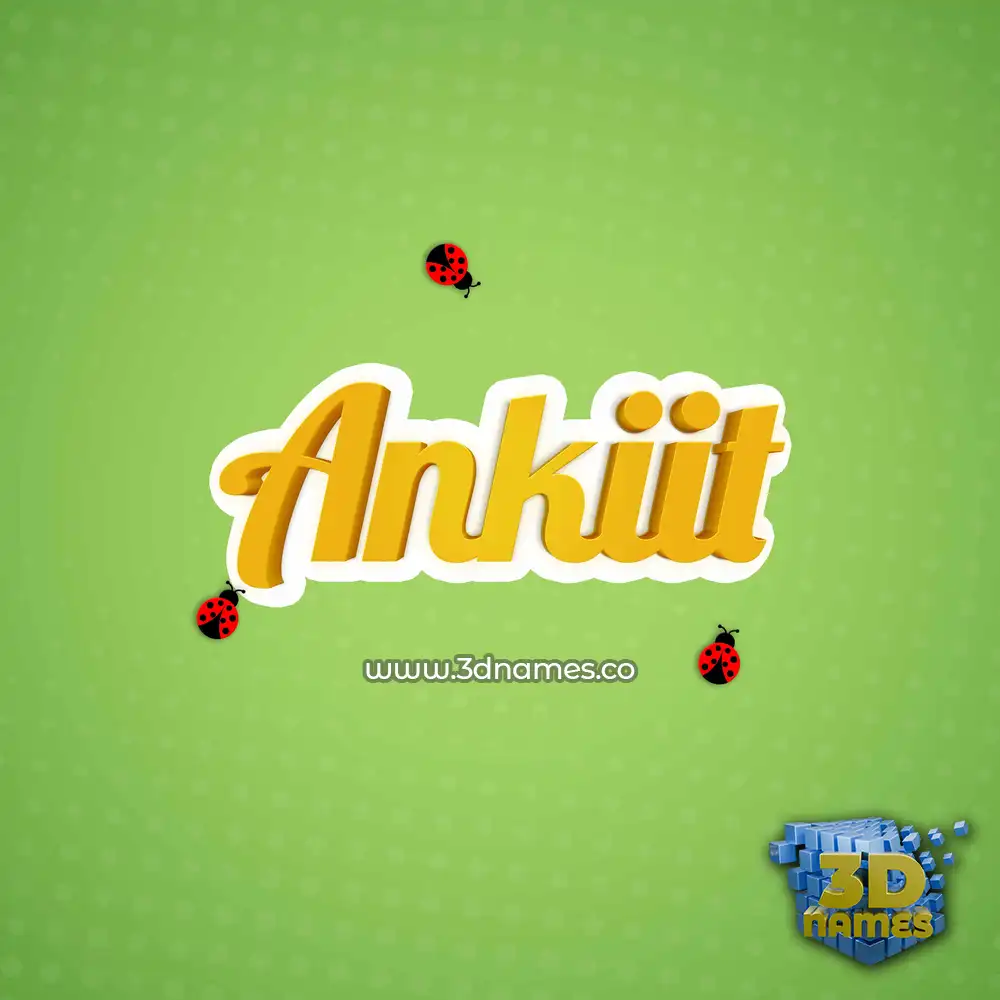 ankiit in Ladybugs style - 3D name wallpaper
