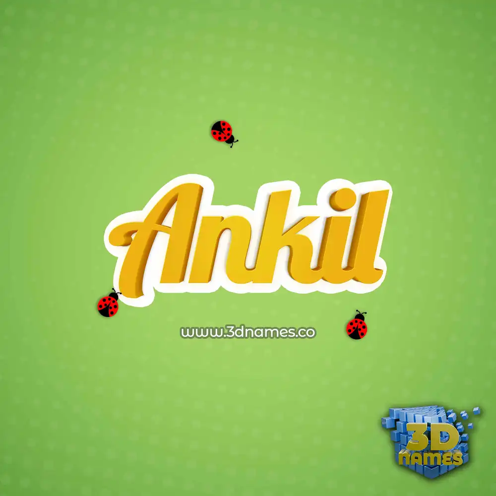 ankil in Ladybugs style - 3D name wallpaper