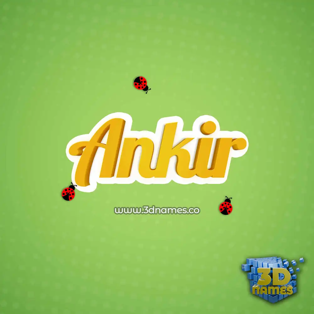 ankir in Ladybugs style - 3D name wallpaper