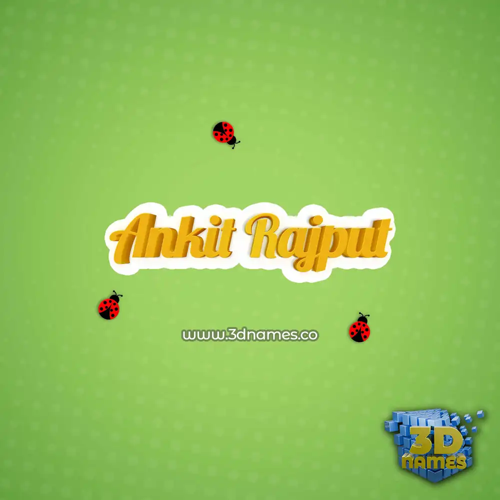 ankit rajput in Ladybugs style - 3D name wallpaper