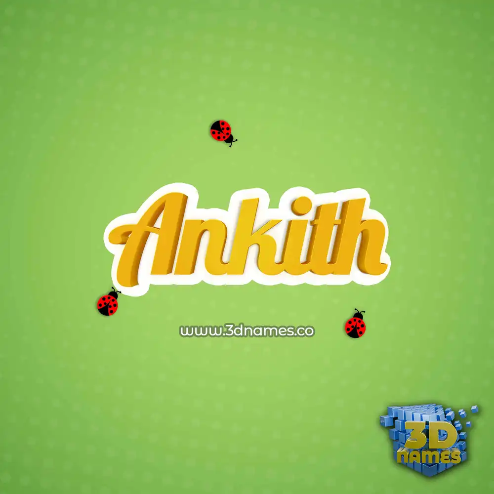 ankith in Ladybugs style - 3D name wallpaper