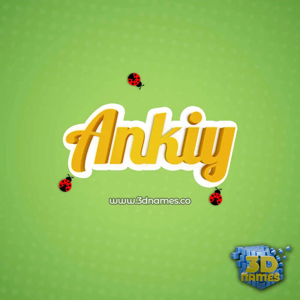 ankiy in Ladybugs style - 3D name wallpaper
