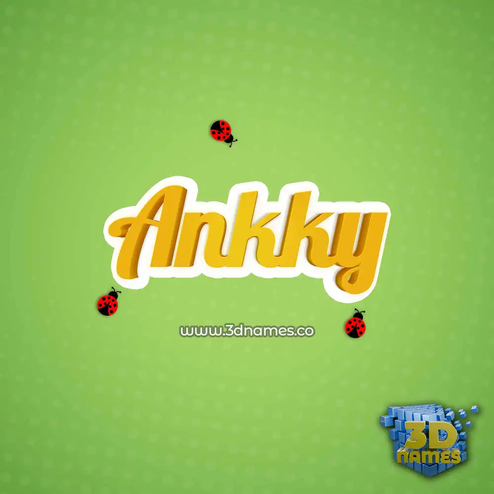 ankky in Ladybugs style - 3D name wallpaper