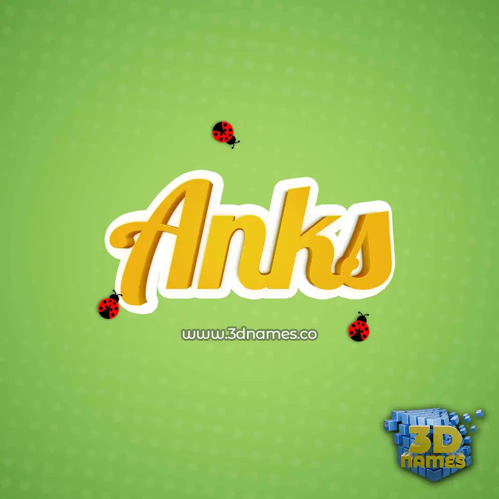 anks in Ladybugs style - 3D name wallpaper