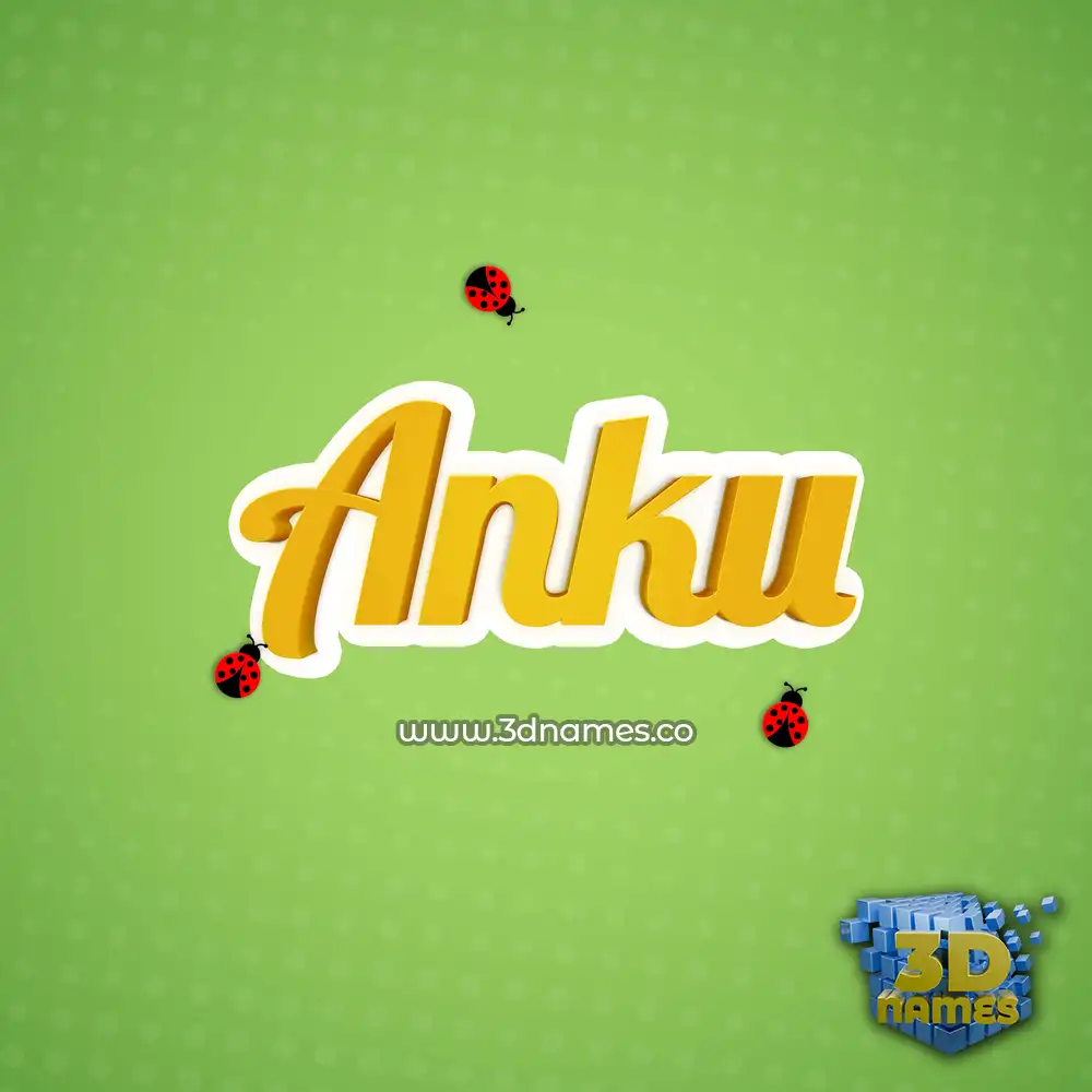 anku in Ladybugs style - 3D name wallpaper