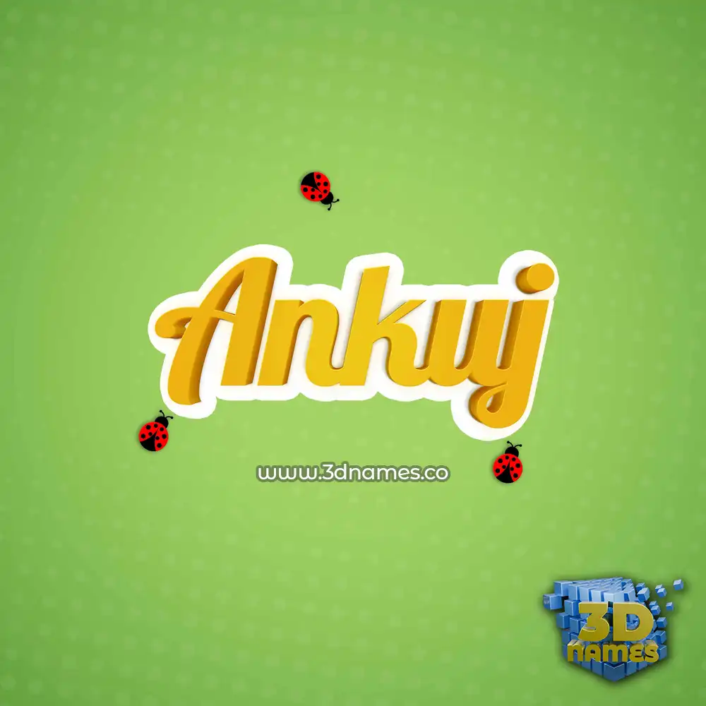 ankuj in Ladybugs style - 3D name wallpaper