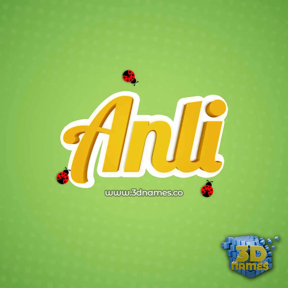 anli in Ladybugs style - 3D name wallpaper