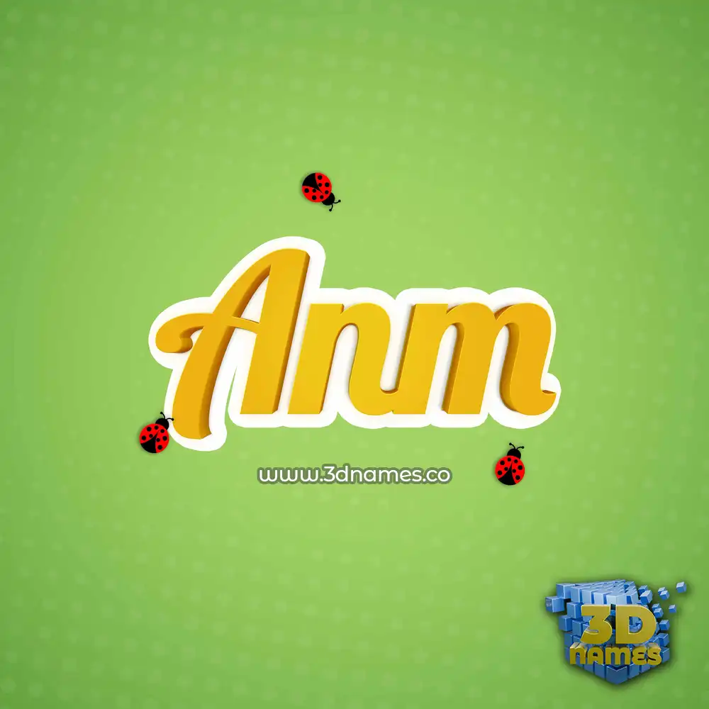 anm in Ladybugs style - 3D name wallpaper
