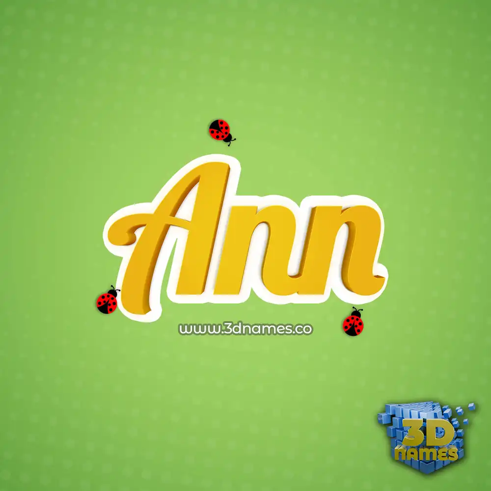 ann in Ladybugs style - 3D name wallpaper