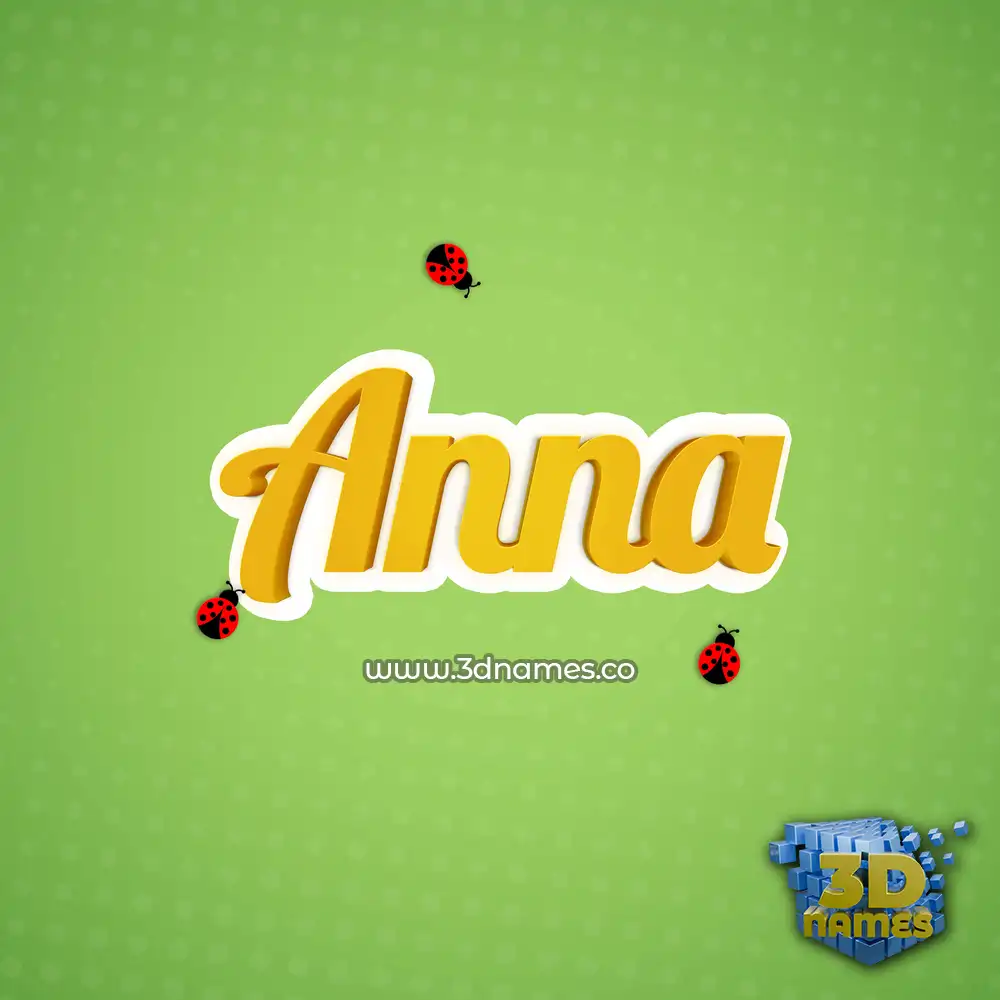 anna in Ladybugs style - 3D name wallpaper