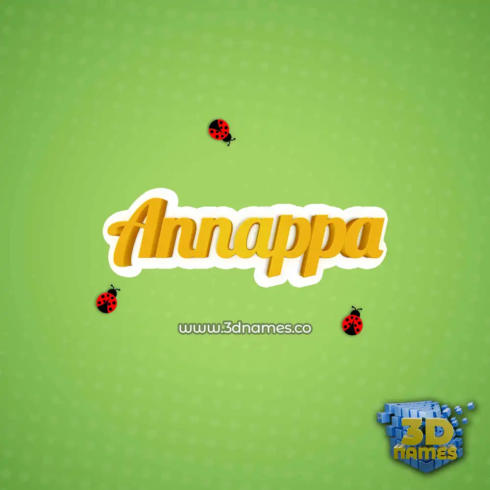 annappa in Ladybugs style - 3D name wallpaper