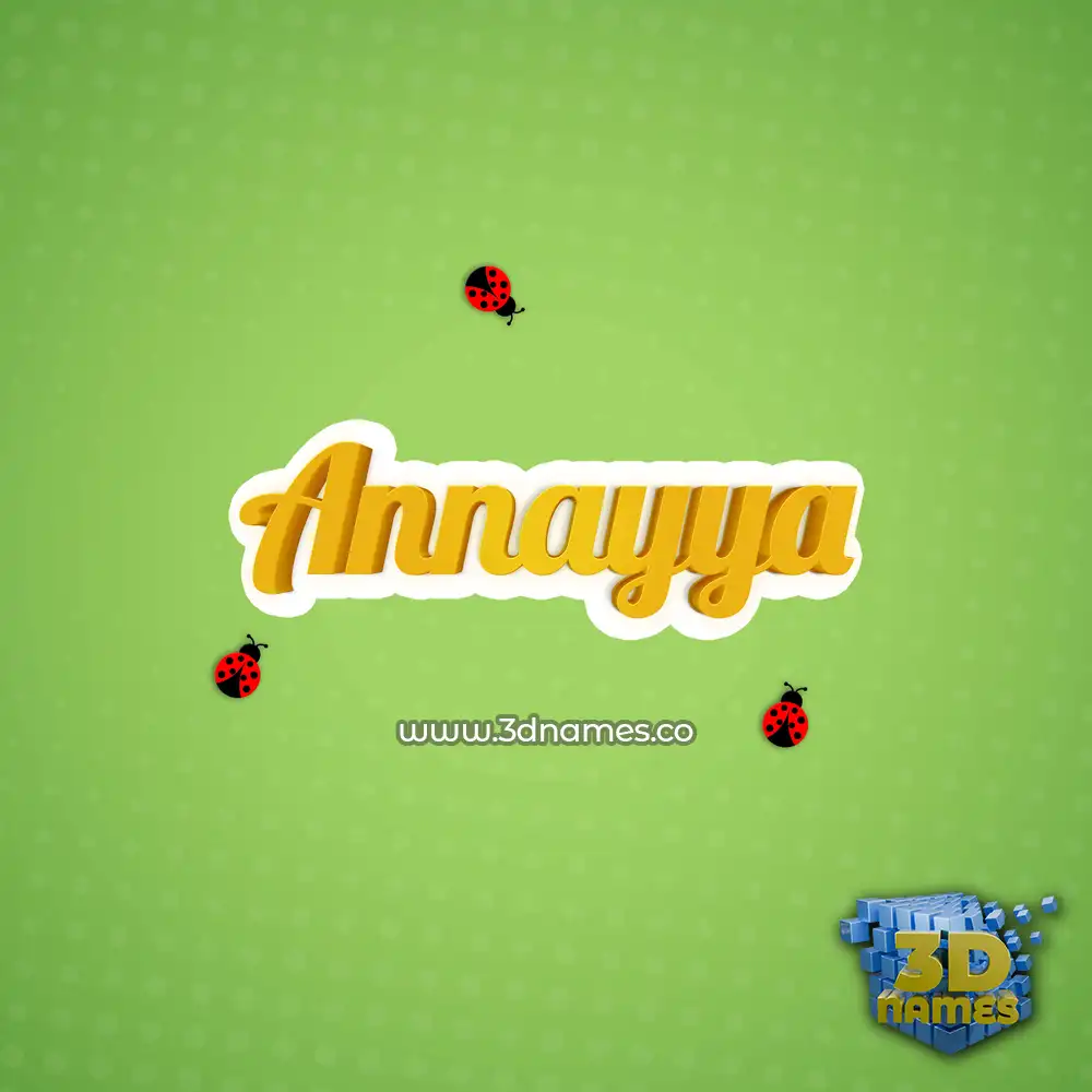 annayya in Ladybugs style - 3D name wallpaper