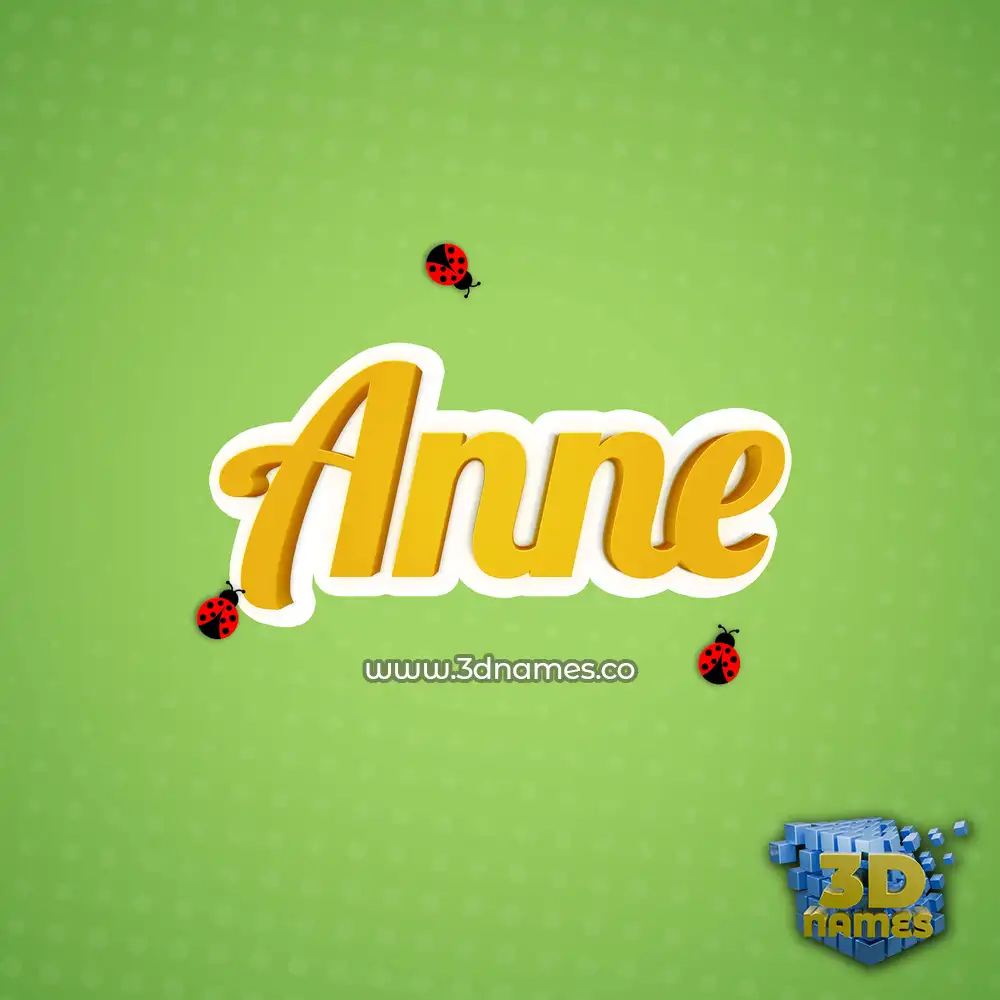 anne in Ladybugs style - 3D name wallpaper
