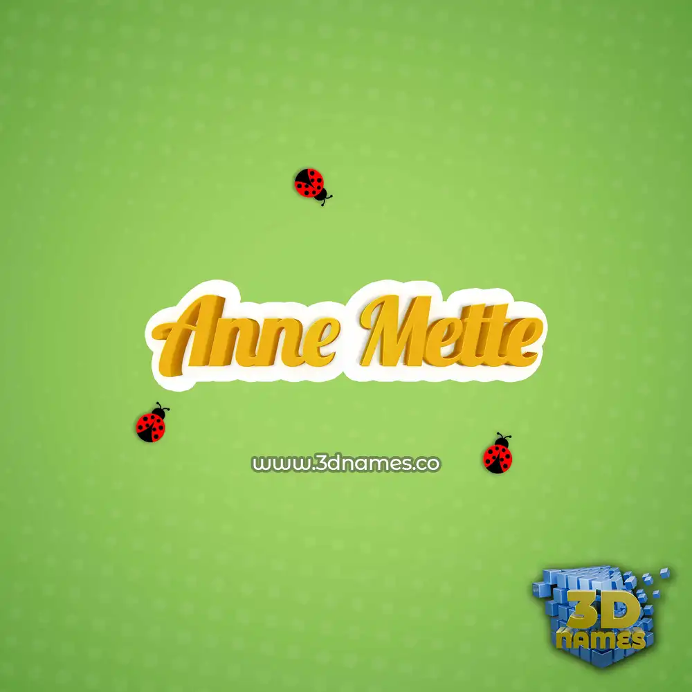 anne mette in Ladybugs style - 3D name wallpaper