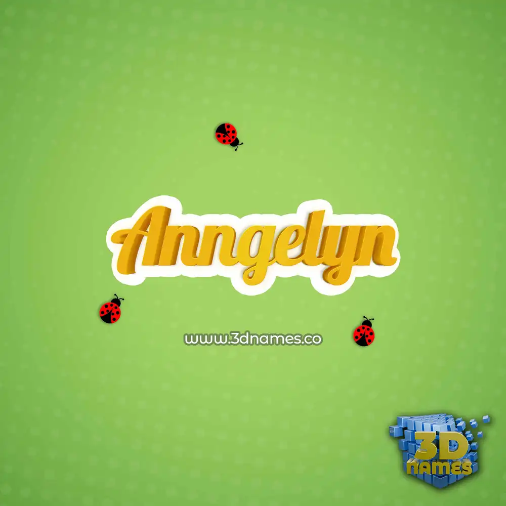 anngelyn in Ladybugs style - 3D name wallpaper