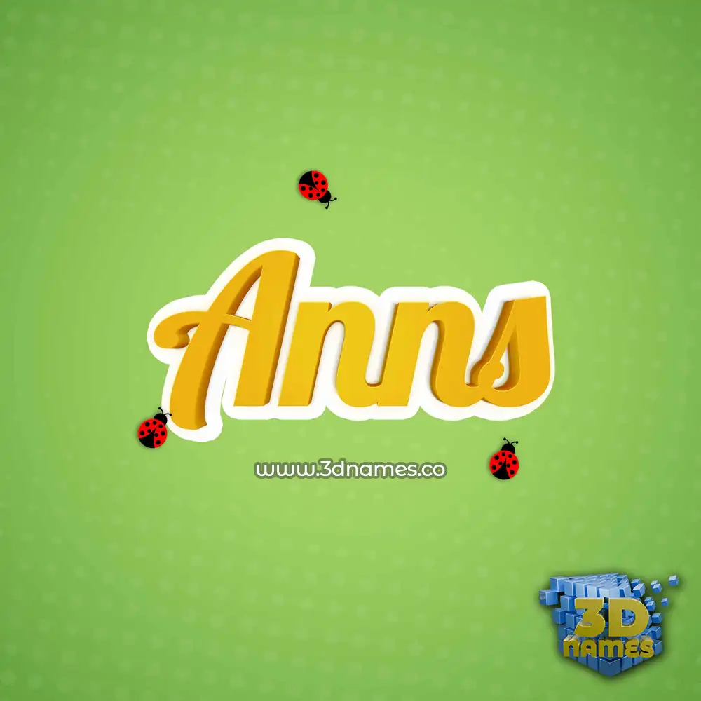anns in Ladybugs style - 3D name wallpaper
