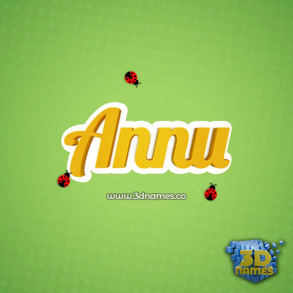 annu in Ladybugs style - 3D name wallpaper