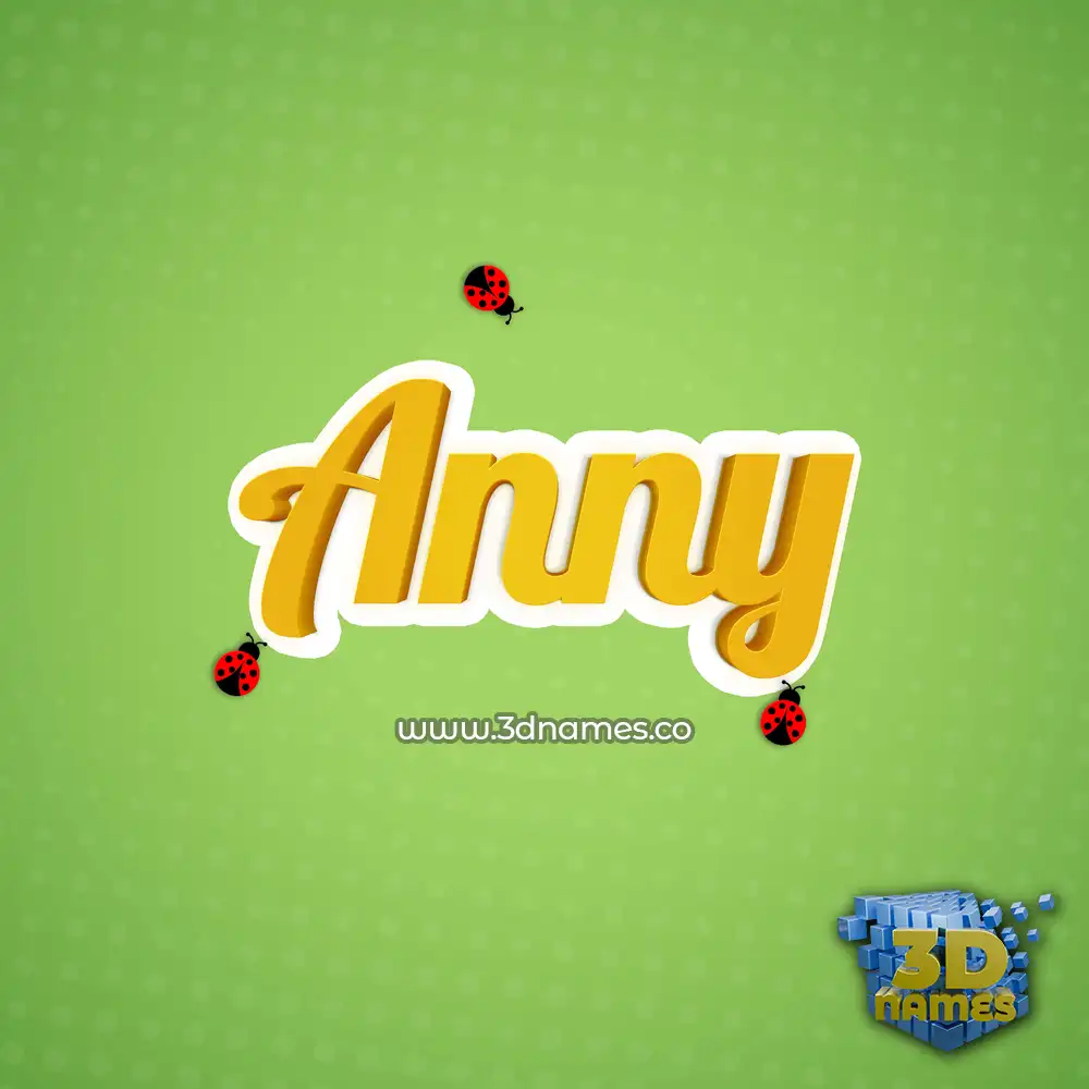 anny in Ladybugs style - 3D name wallpaper