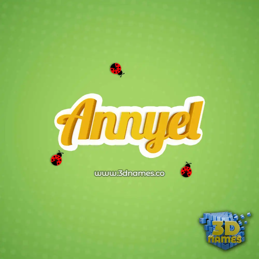 annyel in Ladybugs style - 3D name wallpaper