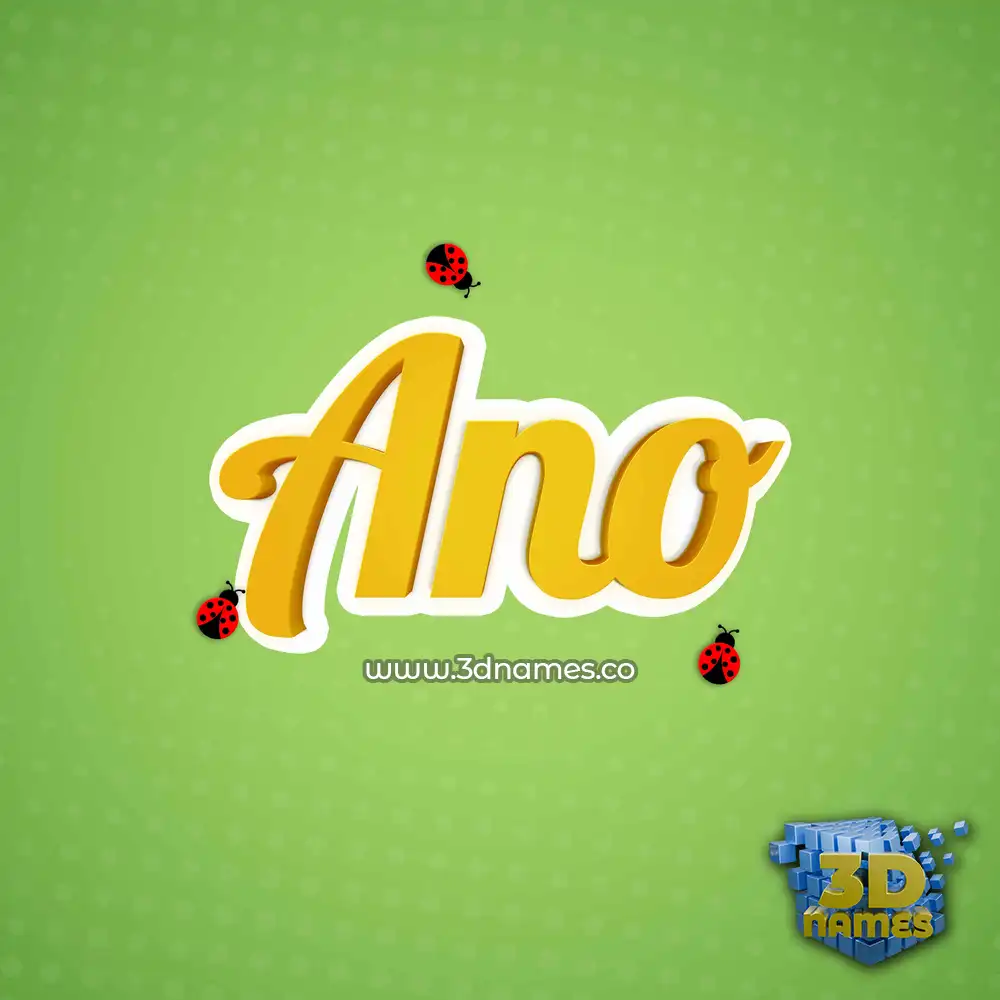 ano in Ladybugs style - 3D name wallpaper
