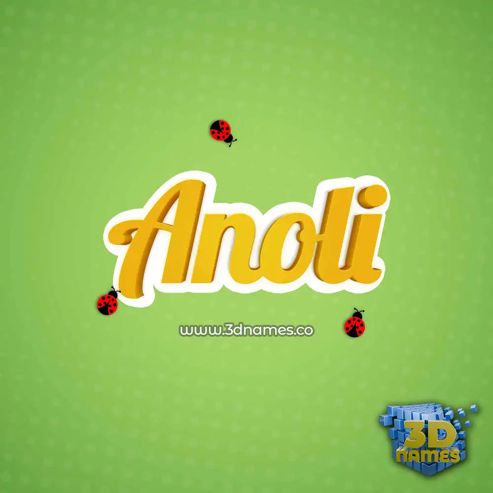anoli in Ladybugs style - 3D name wallpaper