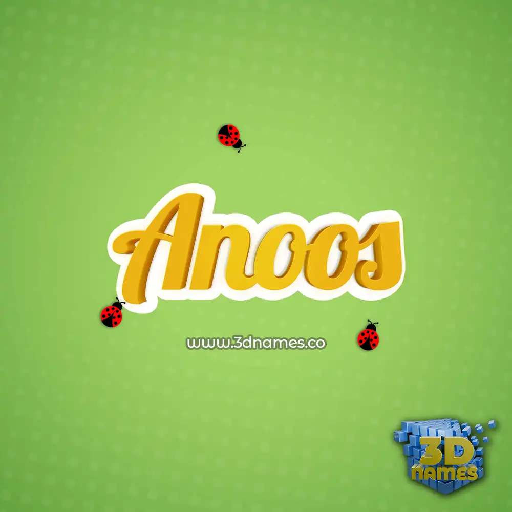 anoos in Ladybugs style - 3D name wallpaper